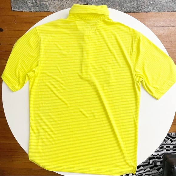 Walter Hagen Essentials Texture Stripe Golf Polo Lemon Fizz Men’s Small New - Picture 5 of 8